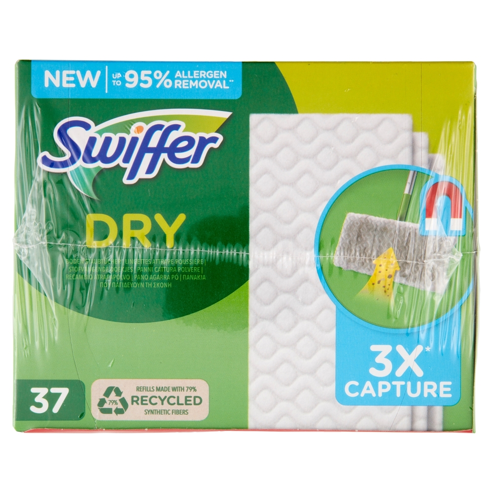 Swiffer Dry Panni Cattura Polvere per Scopa Swiffer - Ricarica 74 Salviette